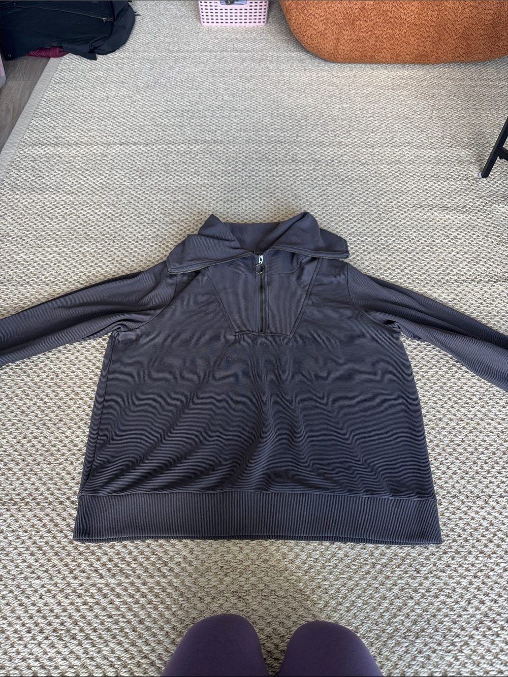 Women's Charcoal Half-Zip Pullover Jacket
